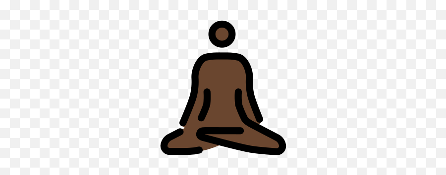 U200d Man In Lotus Position Dark Skin Tone Emoji - Religion,Church Emoji
