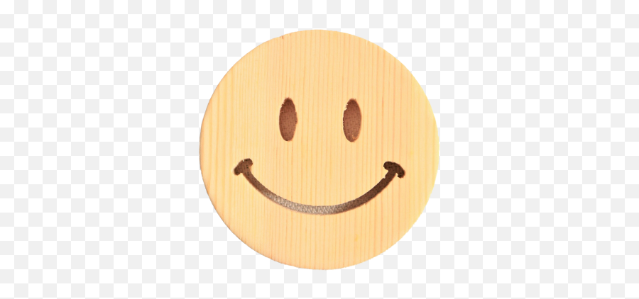 Smiley Face Wooden Emoji - Happy,Wood Emoji