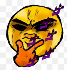 Thinking Emoji - Jojo Thinking Emoji Png,Think Emoji