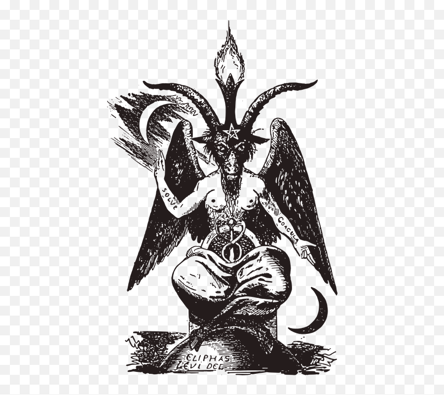 Devil Baphomet Occultism - Demon Baphomet Emoji,Fire Devil Girl Emoji