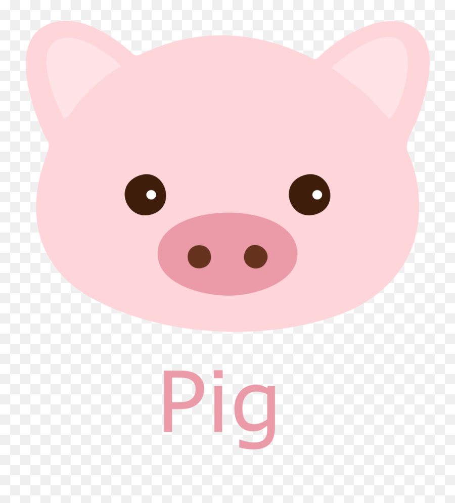Cartoon Pig Face Clip Art - Domestic Pig Emoji,Pig Face Emoji