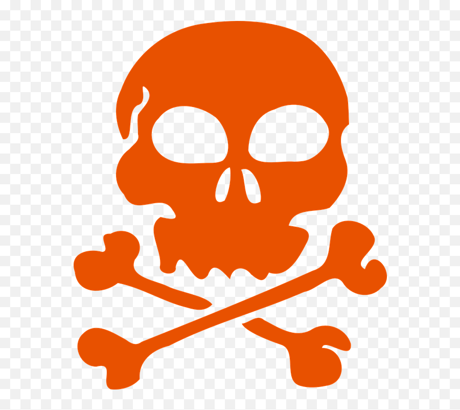 Skull Crossbones Skull Vectors - Orange Skull And Bones Emoji,Skull Water Skull Emoji