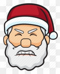 Santa Claus Christmas Emojis - Cool Santa Claus Cartoon,Black Santa Emoji