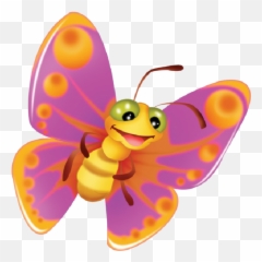 Transparent Background Cartoon Butterfly Clipart - Clip Art Butterfly Transparent Background Free Emoji,Butterfly Emoji Android