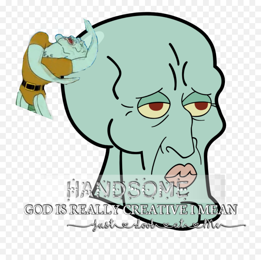 Handsomegraceful Squidward - Sticker By Yasmin Transparent Handsome Squidward Png Emoji,Handsome Emoji