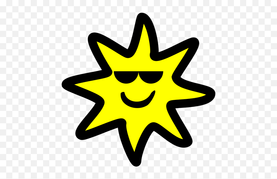Happy Sun - Happy Yellow Star Drawing Emoji,Sunglasses Emoji