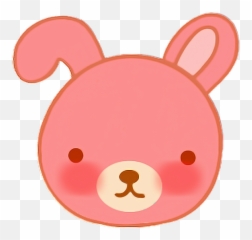 rabbit face faceemojie cute animal bypattaraanimal - Cute Animal Face Png Emoji