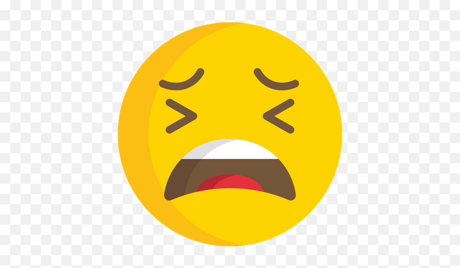 Tired Face Emoji Icon Of Flat Style - Icon,Emoji Carnival
