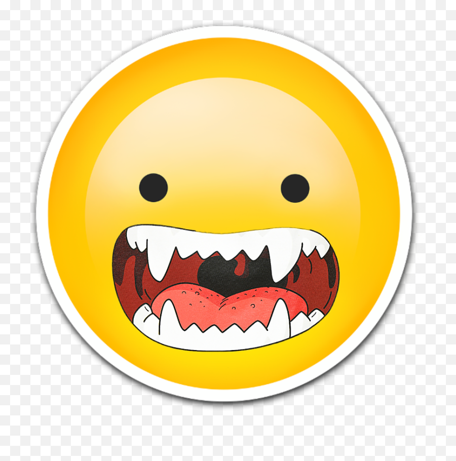 Emoji Emojisticker Emojis Grr Vampire Teeth Teething - Smiley,Tooth Emoji