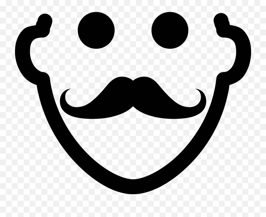 Emoji Face Clipart Moustache Man - Face Mustache Icon Png,Mustache Emoji