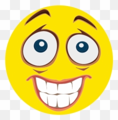 Nervous Smiley - Funny Face Emoji Png