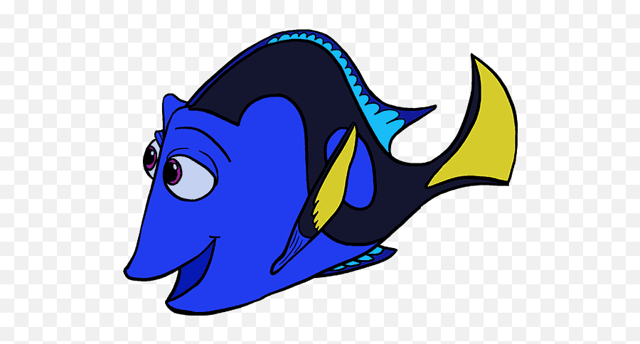 How To Draw Dory In A Few Easy Steps - Blue Tang Cartoon Emoji,Dory Emoji