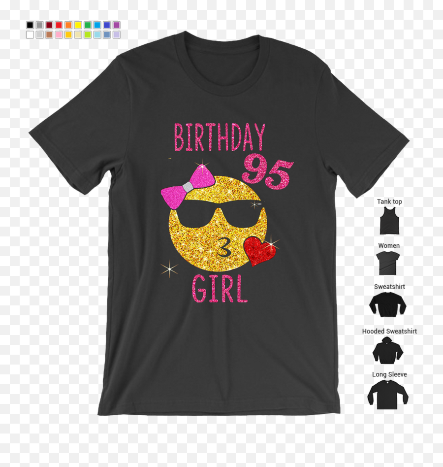 95 Years Old Birthday Girl Emoji Shirt,Emoji Girl Shirt