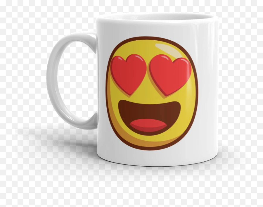 Smiley Face With Heart Eyes Mug - Mug Emoji,Heart Eyes Emoji Copy And Paste