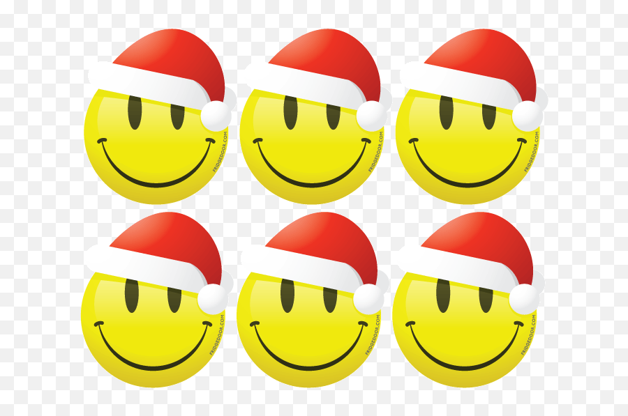 Smiley Face Santa 6 - Smiley Face With Headphones Emoji,Emoticon Magnets