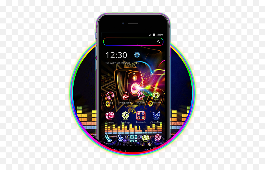 Amazoncom Neon Disc Jockey Theme Appstore For Android - Funky Backgrounds Emoji,Disc Emoji