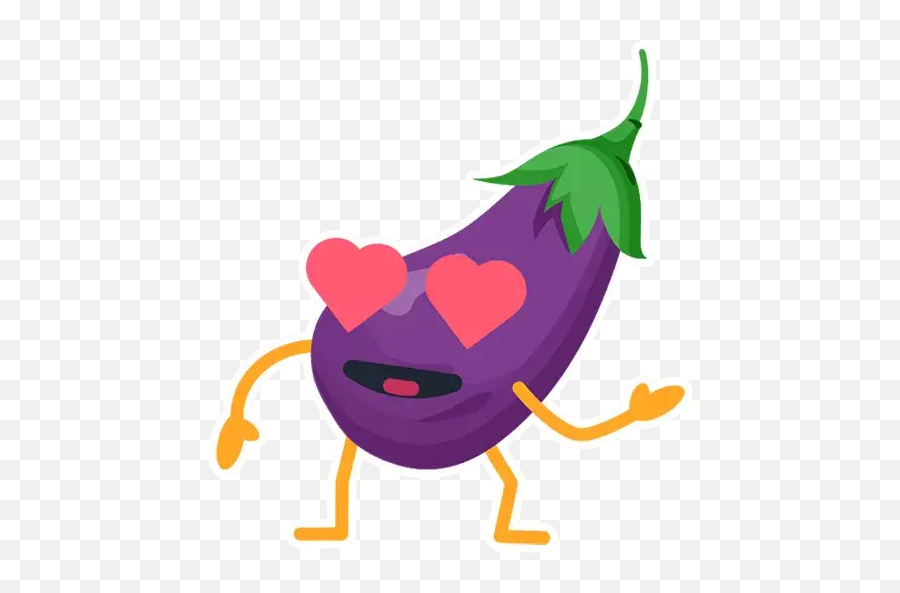 Vegetables Emojis Stickers For Whatsapp - Illustration,Purple Vegetable Emoji