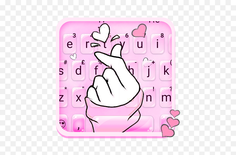Love Pink Heart Keyboard Theme - Apps On Google Play Love Korea Emoji,What Do Different Color Heart Emojis Mean
