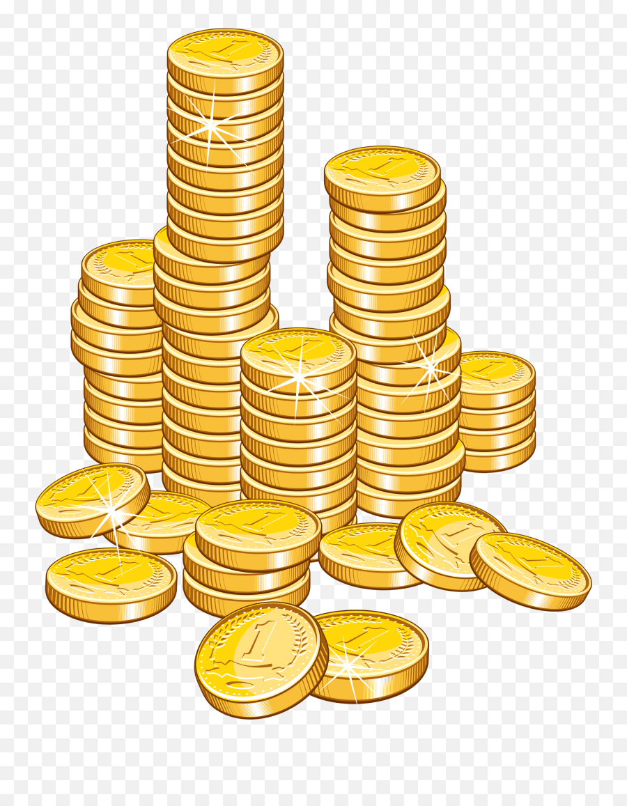 Coin Cartoon Transparent U0026 Png Clipart Free Download - Ywd Gold Coins Clip Art Emoji,Coins Emoji