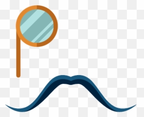 Hipster Fashion Moustache Monocle - Gentleman Eyeglass Emoji