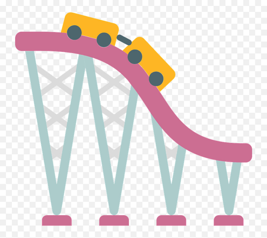 Roller Coaster Clipart - Amusement Ride Emoji,Roller Coaster Emoji