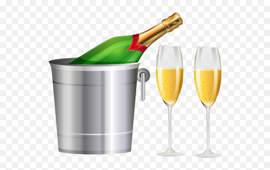 Clinking Champagne Glasses Clip Art Png - Bottle Of Champagne Clip Art Emoji,Clinking Glasses Emoji