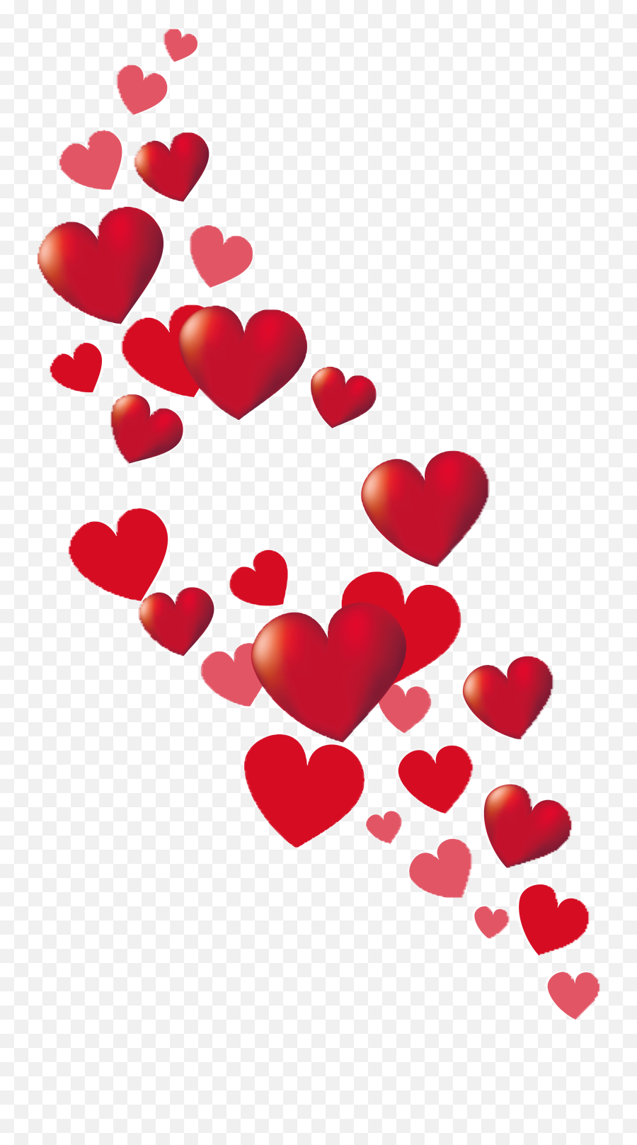 Valentine Love Floating Hearts - Transparent Background Hearts Clipart Emoji,Floating Hearts Emoji