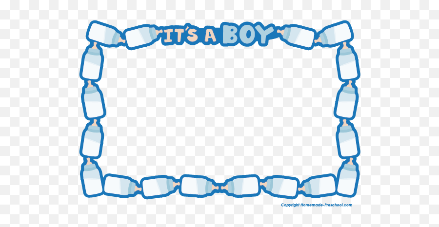 Baby Boy Clipart - Baby Shower Borders Boy Emoji,Baby Boy Emoji