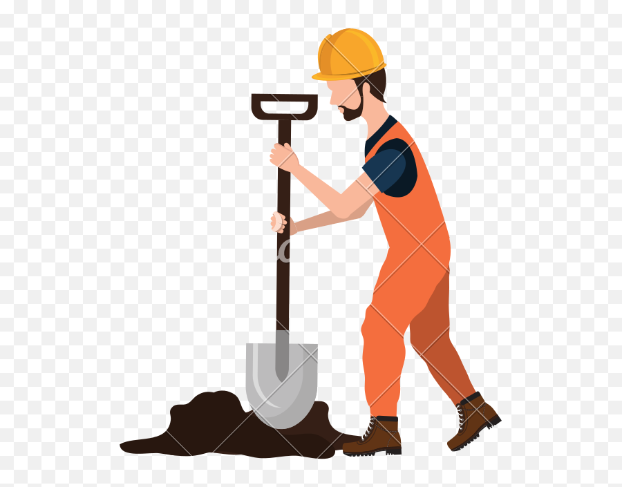 Construction Man Digging - Man Digging Icon Emoji,Shovel Emoji