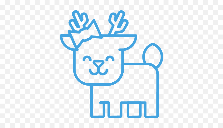 Deer Forest Happy Reindeer Smile Icon Emoji,Deer Emoticon