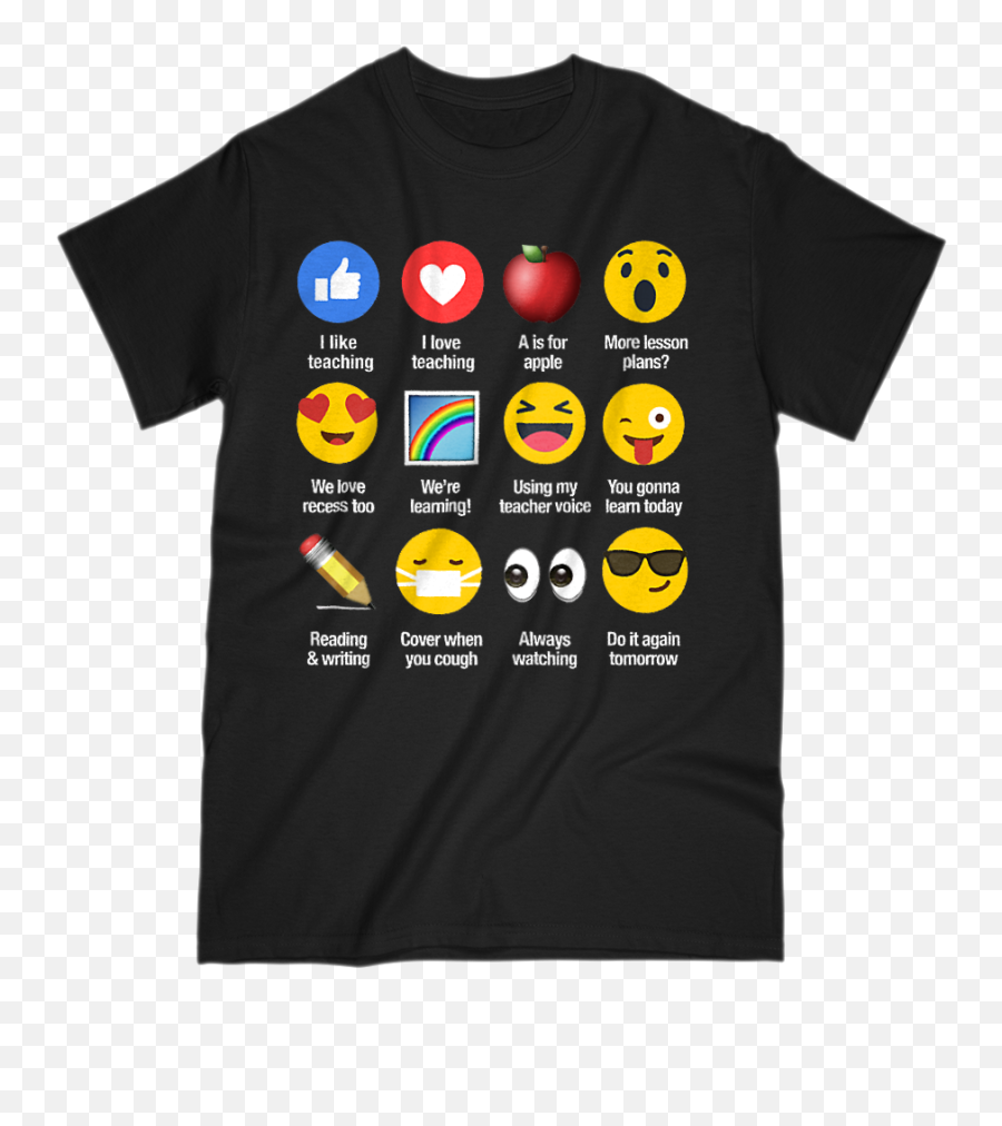 I Like Love Teaching Emoji Emoticon - Active Shirt,Cough Emoticon