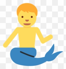 Merman Emoji Meaning With Pictures - Portable Network Graphics,Meditation Emoji