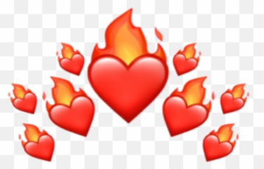 Heart Fire Emoji Crown - Crown Edit Emoji Heart,Fire Emoji Png