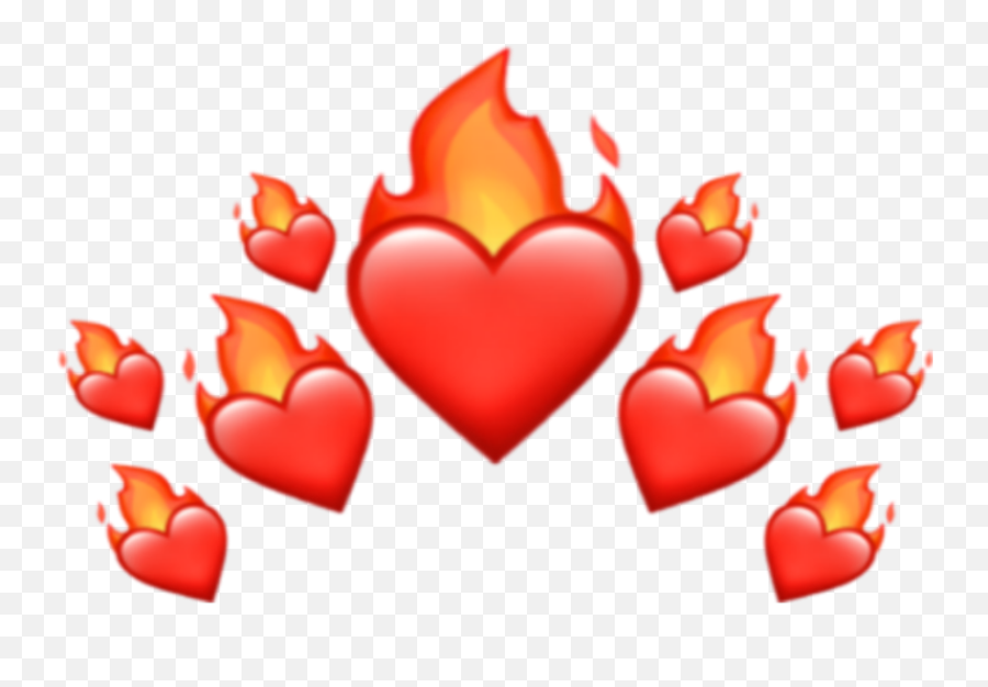 Heart Fire Emoji Crown - Crown Edit Emoji Heart,Fire Emoji Png