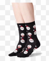 Womens Santa And Mrs - Sock Emoji,Black Santa Claus Emoji