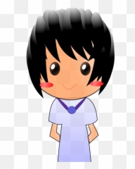 Cartoon Guy With Black Hair Vector - Niño Animado De Cabello Negro Emoji