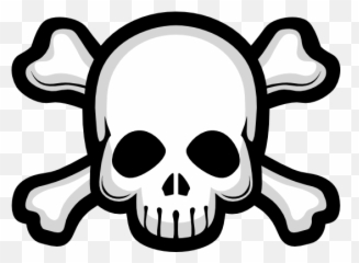 Simple Shaded Skull And Crossbones Sticker - Skull Simple Emoji,Skull And Crossbones Emoji