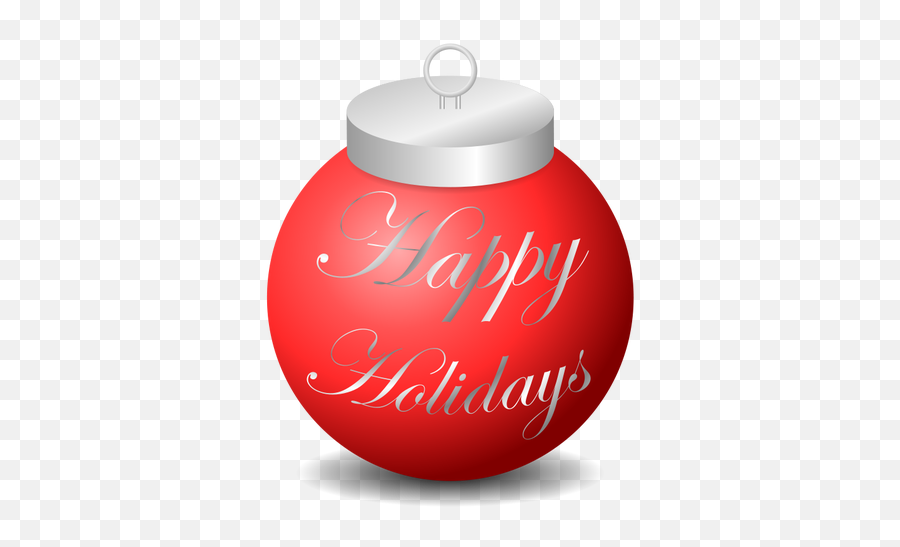 Happy Holidays Ornament Vector - Small Images Of Happy Holidays Emoji,Emoji Christmas Ornaments