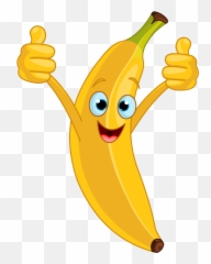 Happy Transparent Background Banana Clipart - Smiley Emoji