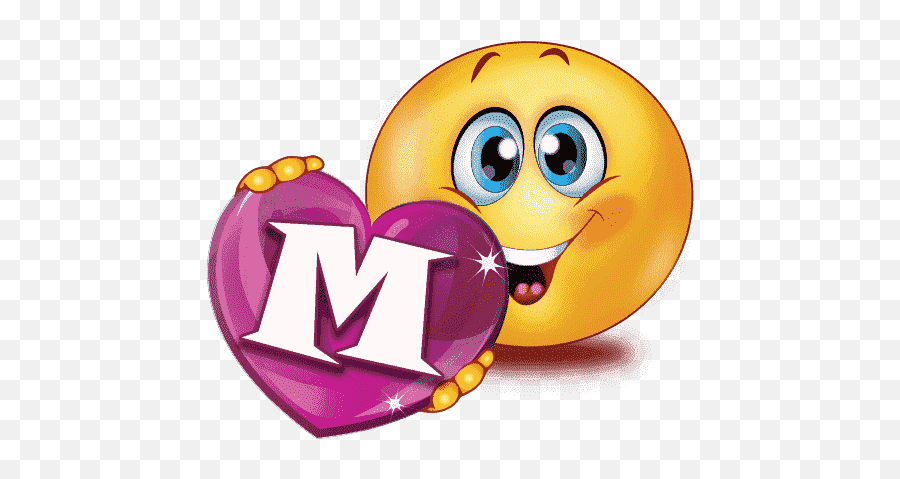 Letters Emoji Stickers For Whatsapp - Emoji Letras,Purple Heart Emoticon