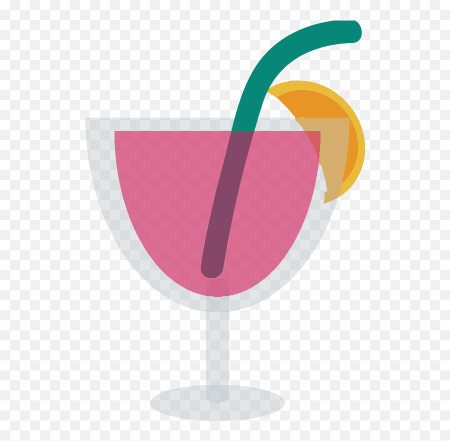 Tropical Drink Emoji Clipart - Wine Glass,Emoji Drink