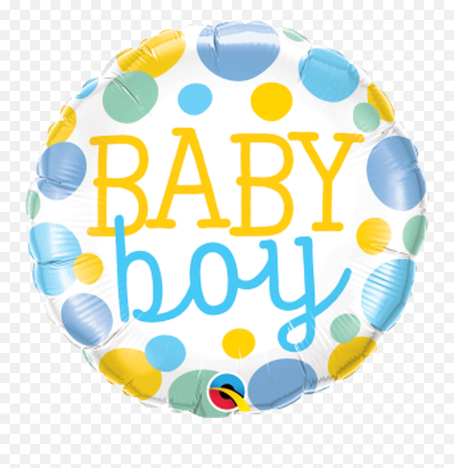 Baby Boy Dots 18 Foil Balloon - Dot Emoji,Emoji Balloons