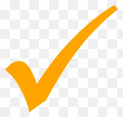 Orange Check Mark 3 Icon - Transparent Emoji