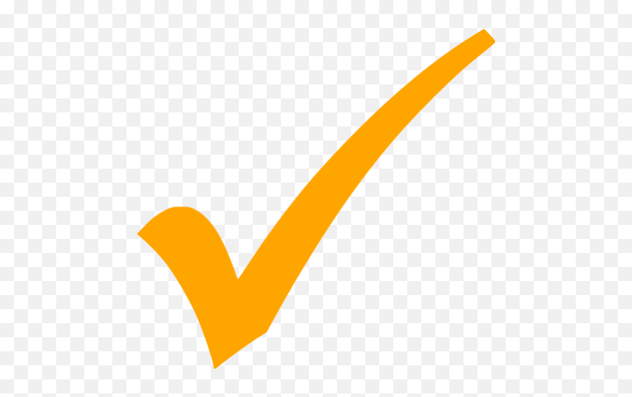 Orange Check Mark 3 Icon - Orange Check Mark Transparent Emoji,Check Box Emoji