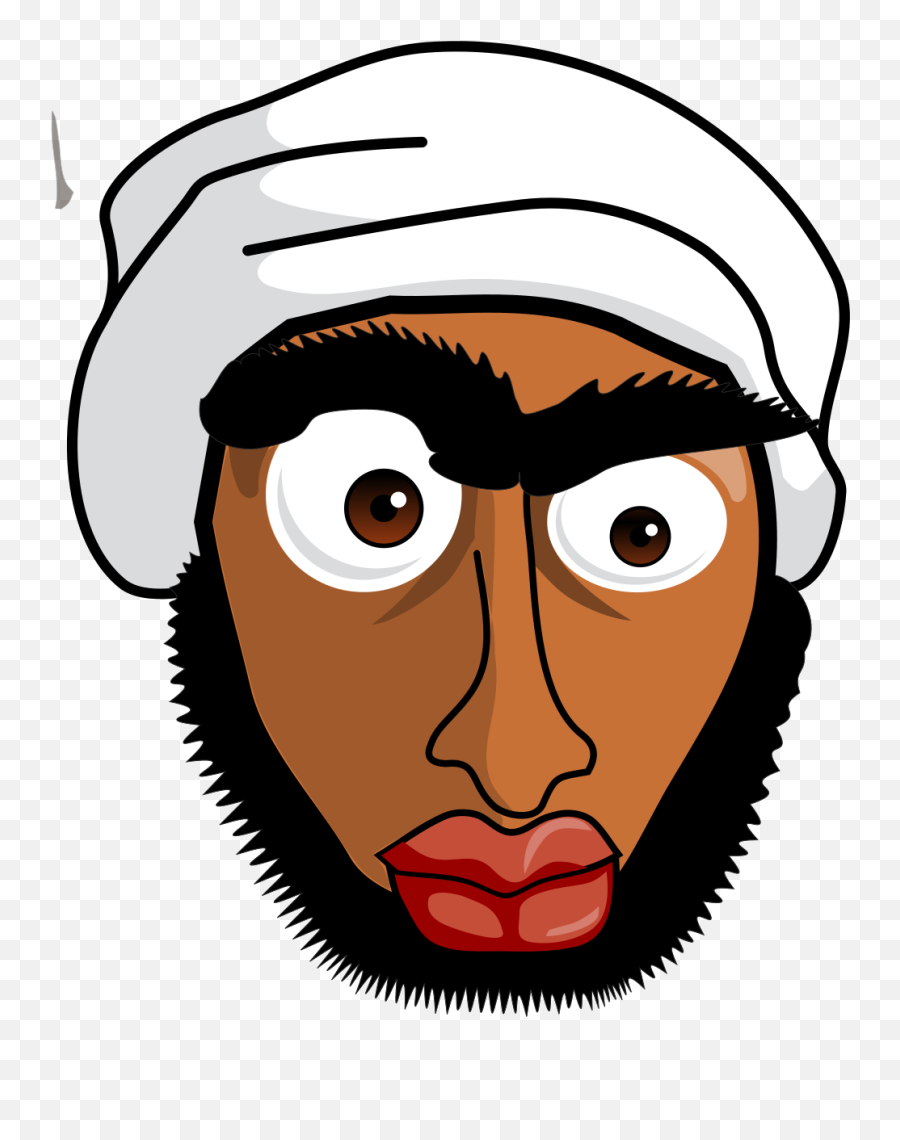 Angry Arab Man Cartoon Clipart - Full Size Clipart 5816761 Muslim Head Png Emoji,Arab Emoji