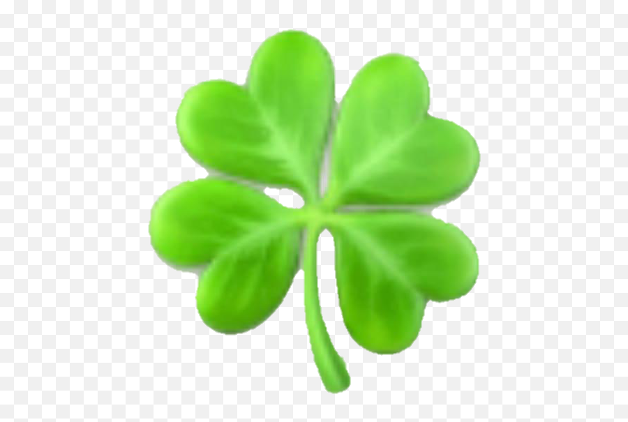 Emoji Green Fourleafclover Clover Ireland Lucky - Green Emoji Png,Clover Emoji