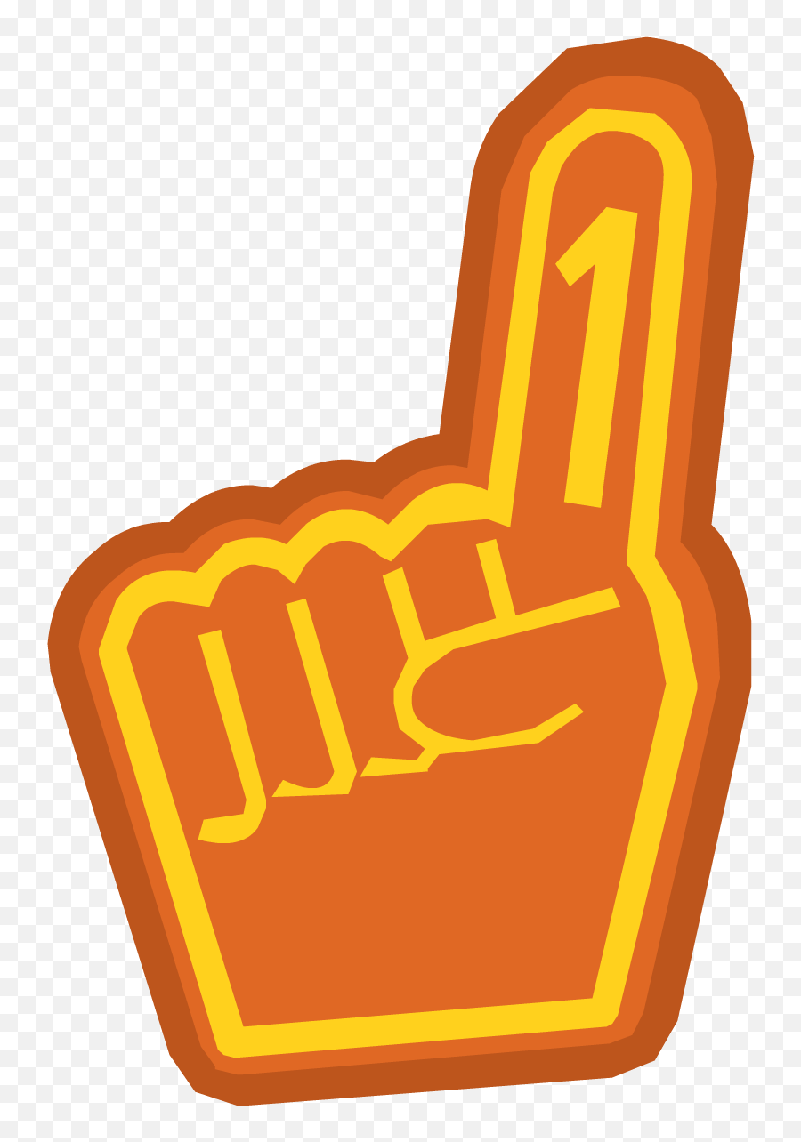 Download Emoticons Glove Jox Monster - Transparent Foam Finger Png Emoji,Monster Emoticon
