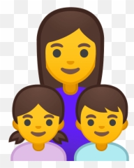 Woman Girl Boy Emoji Clipart - Family Emoji Png,Pink Girl Emoji