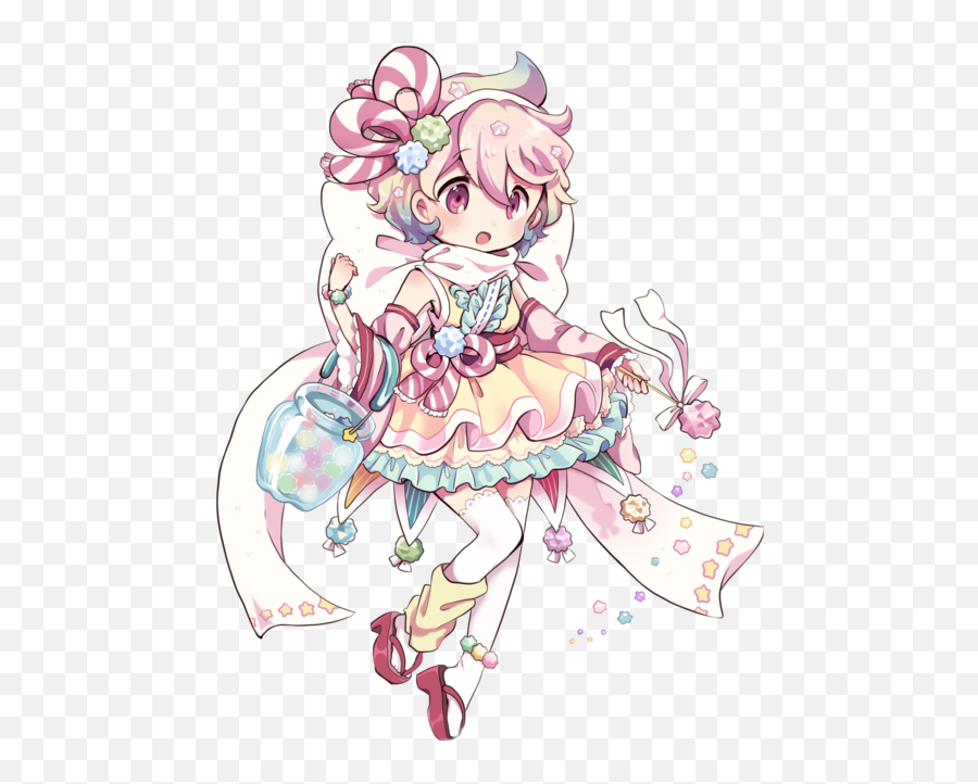 Lolita Candy Japan Sakura Sticker By Lemon Tea - Candy Anime Girl Png Emoji,Japanese Emoji Bowing