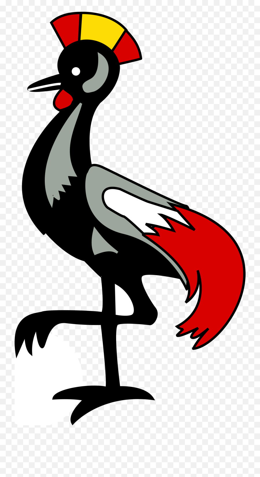 Crested Crane Uganda Flag - Crested Crane Uganda Flag Emoji,Uganda Flag Emoji